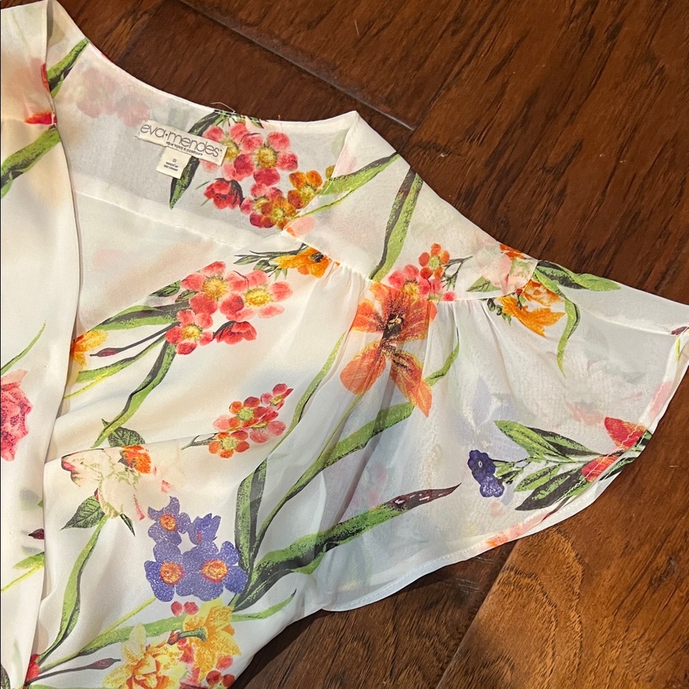 Eva Mendes Floral Wrap Dress | Small - Picture 3 of 6